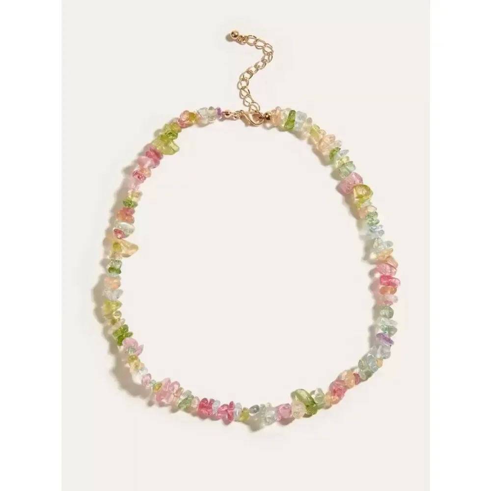 Multicolor Pastel stone Necklace N2079